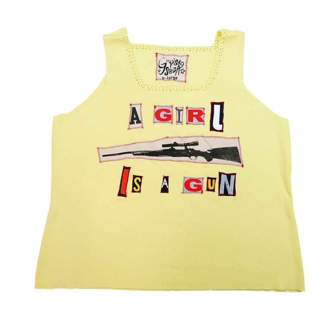 1OF1 “A Girl Is A Gun” Yellow Tank Top - XL