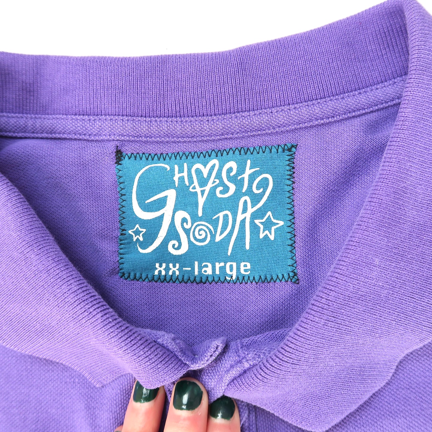 "Melted Visions" Purple Polo Shirt - 2XL