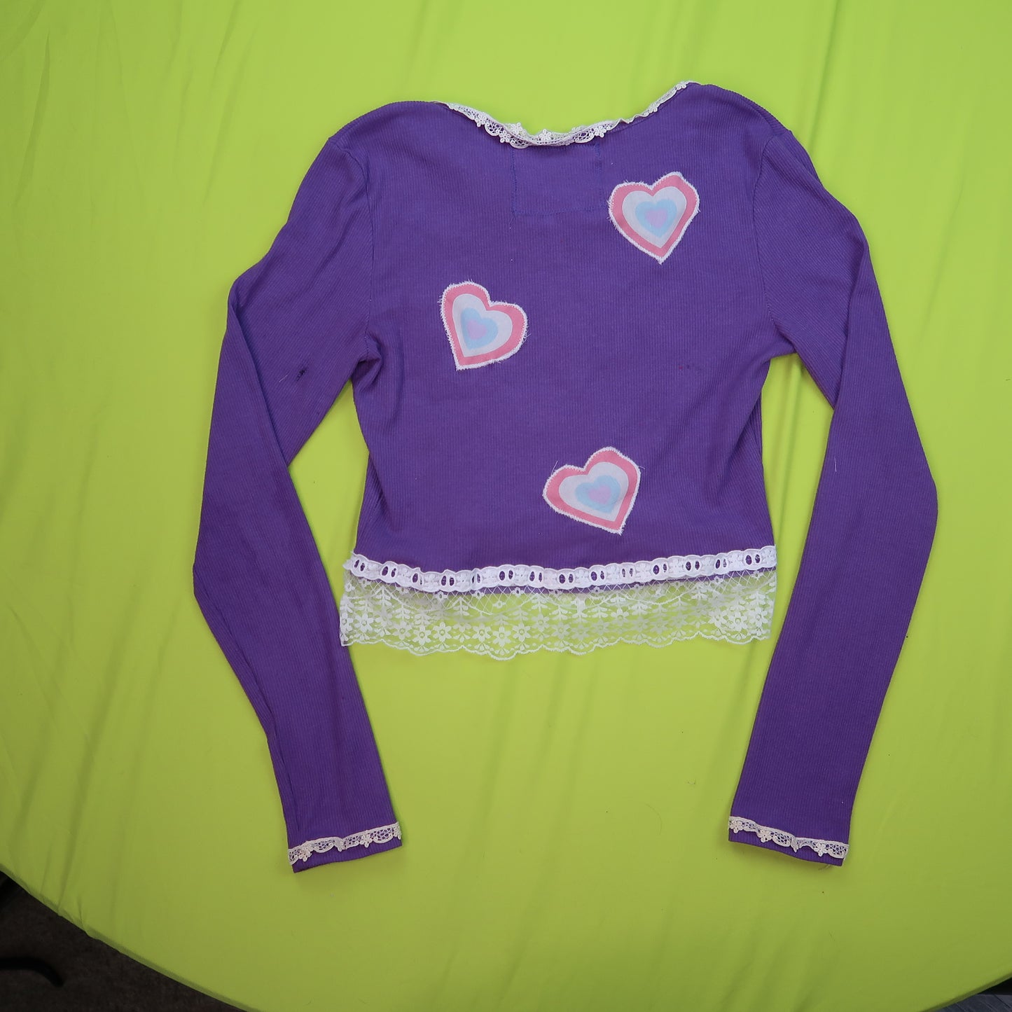 1OF1 “Lover Girl” Purple Lace Top - Small