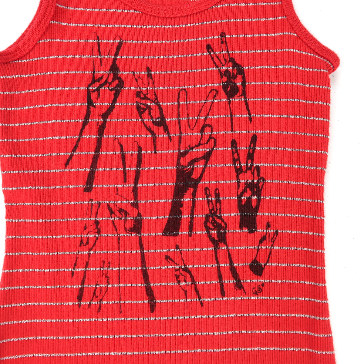 "Peacekeeper" Red Striped Tank - X-Small