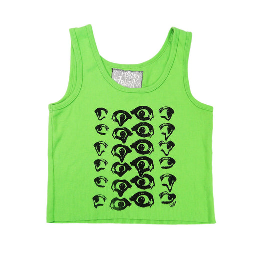 "Melted Visions" Slime Green Tank - Medium