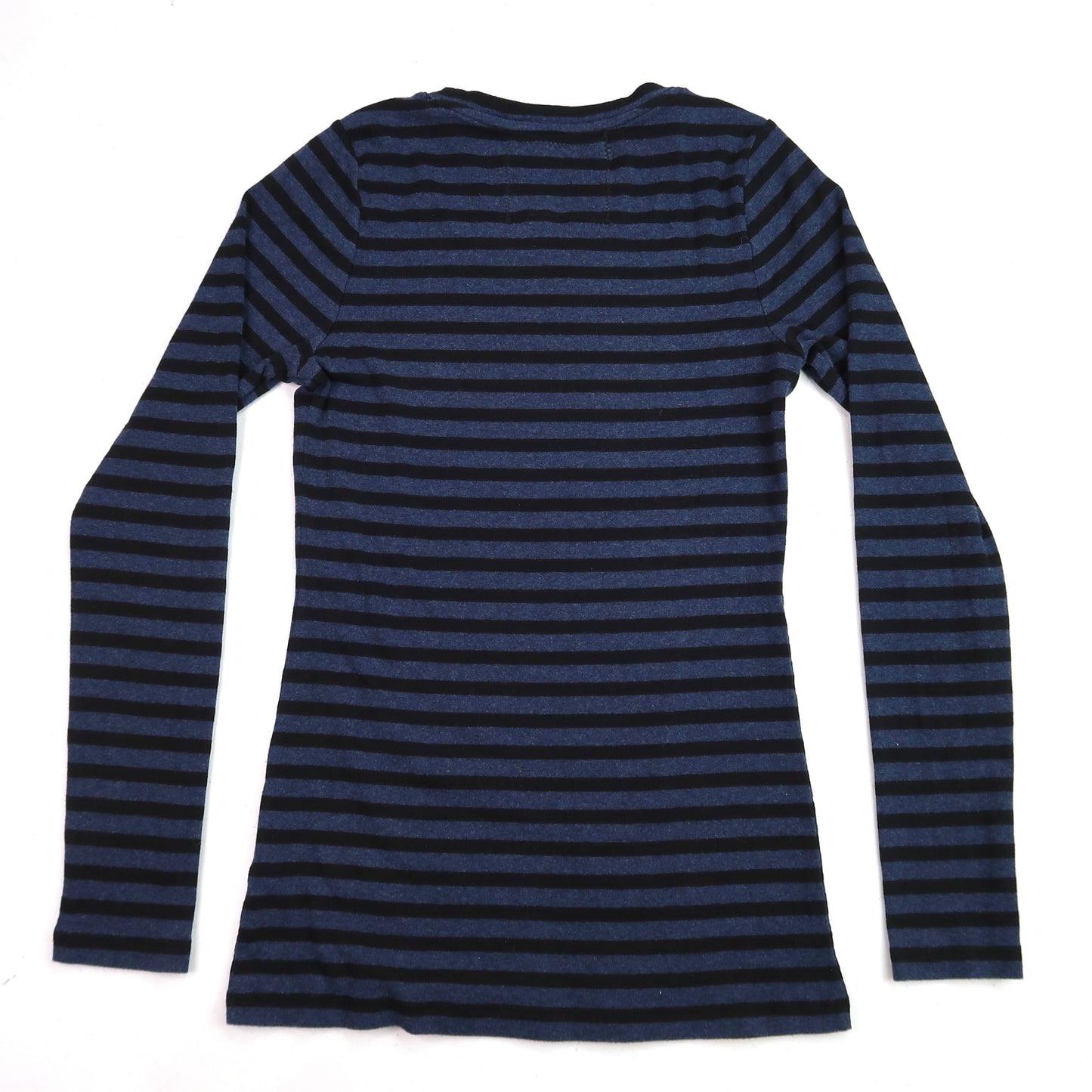 "I See All" (Eye Spiral) Navy Striped Long Sleeve - Small