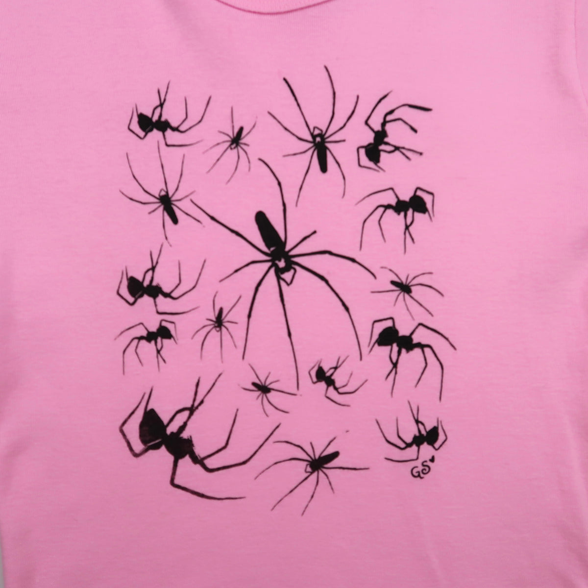 "I Love Spiders" Pink Baby Tee