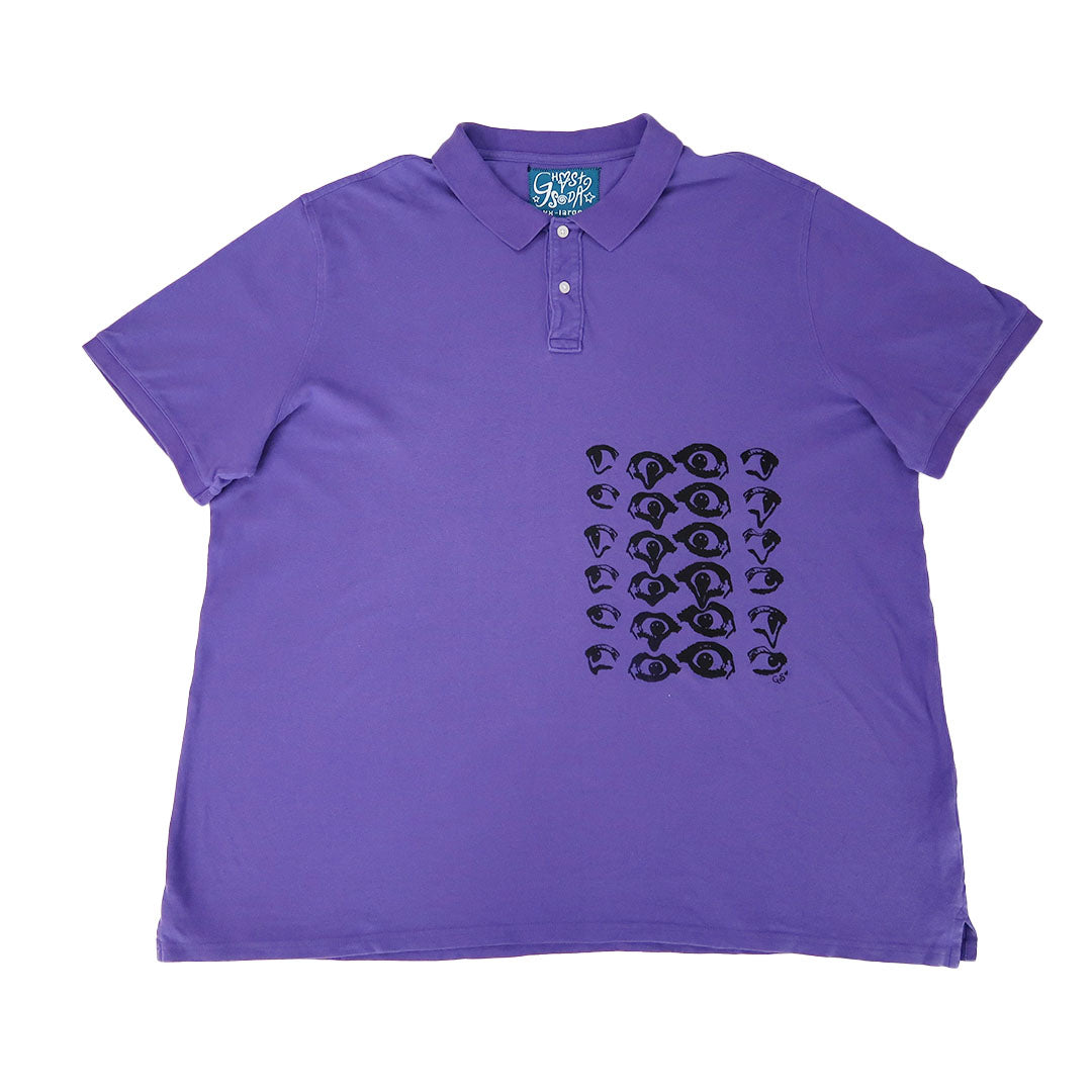 "Melted Visions" Purple Polo Shirt - 2XL