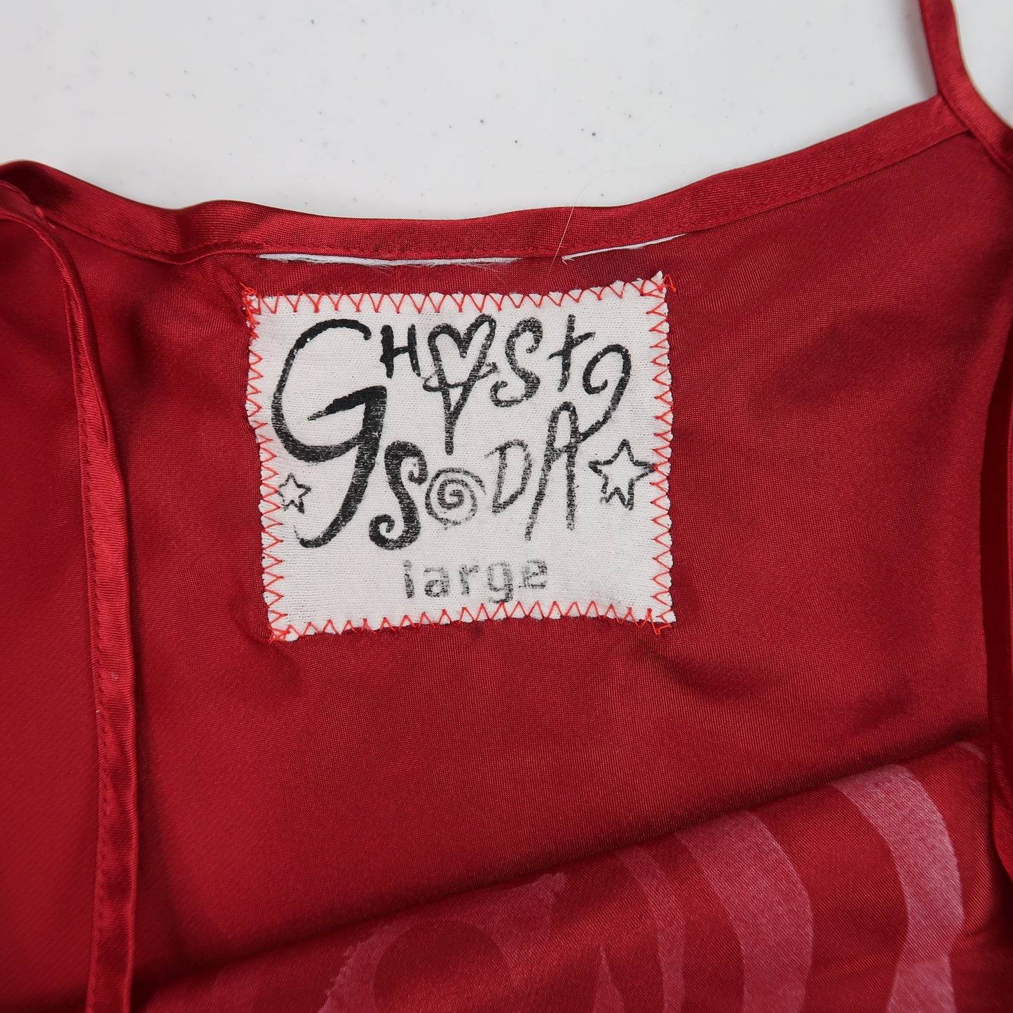 "I See All" (Eye Spiral) Red Satin Tank - Large