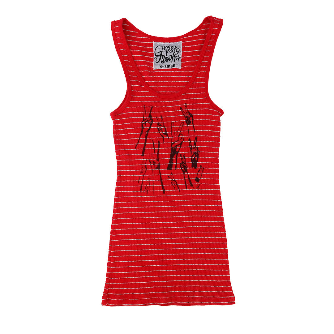 "Peacekeeper" Red Striped Tank - X-Small
