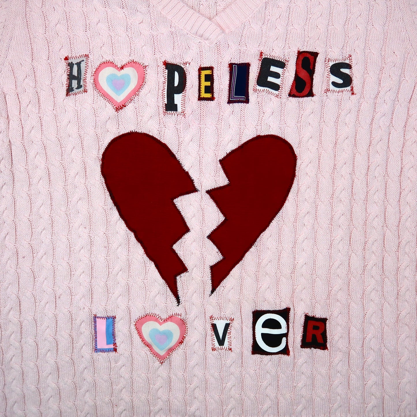 1OF1 “Hopeless Lover” Patchwork Sweater - XXL