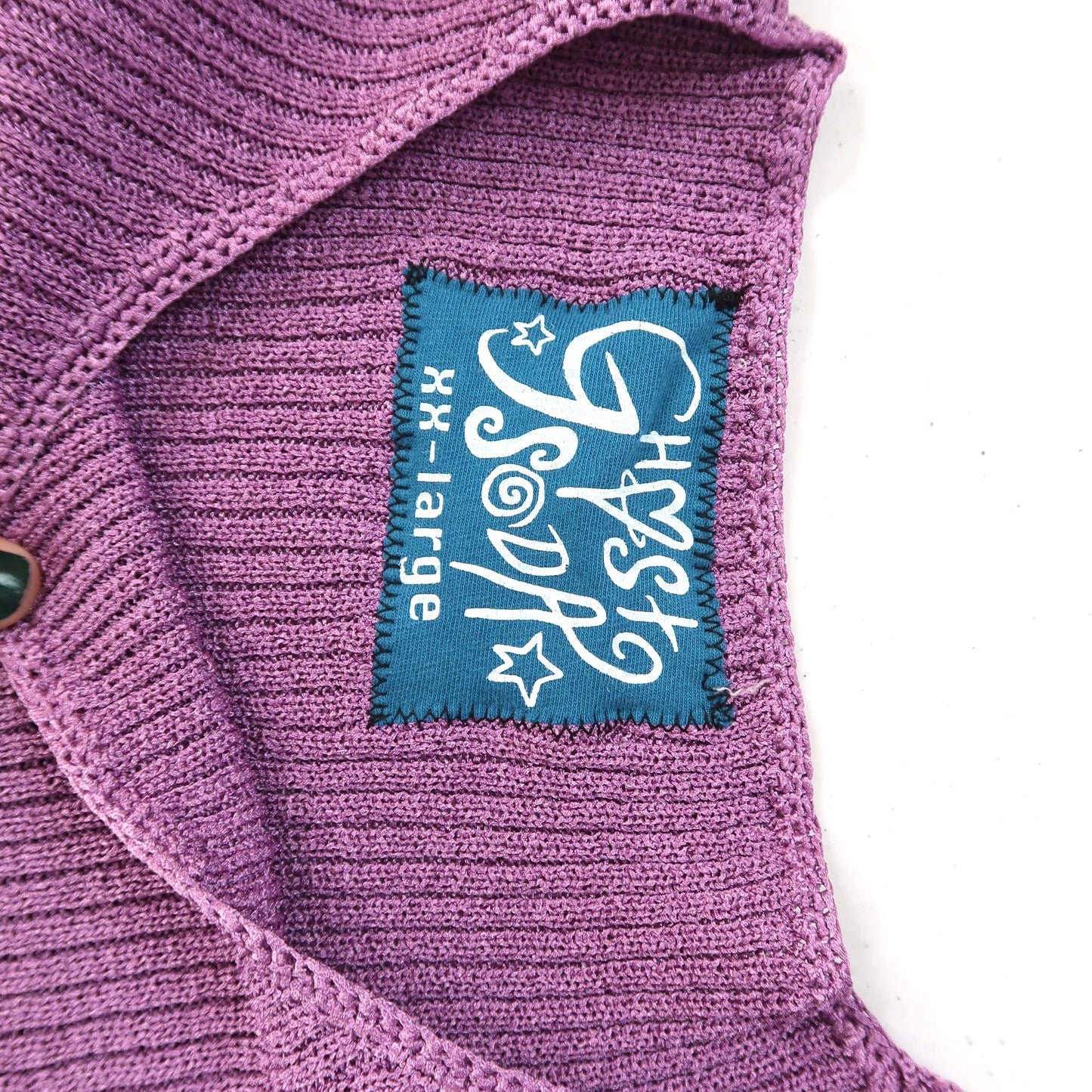 "Melted Visions" Purple Knit Top - 2XL
