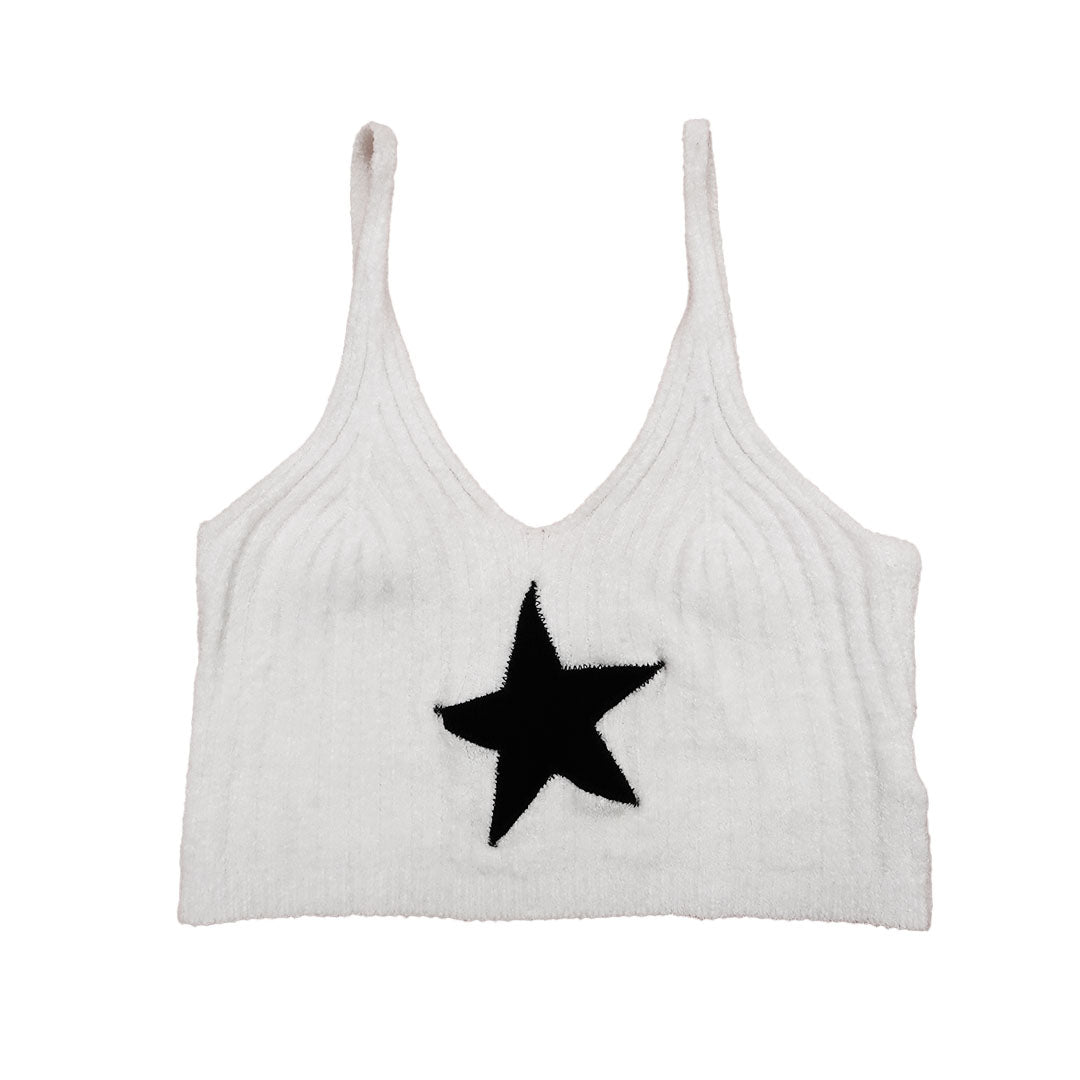 "I'M A STAR" Soft White Bralette - Small
