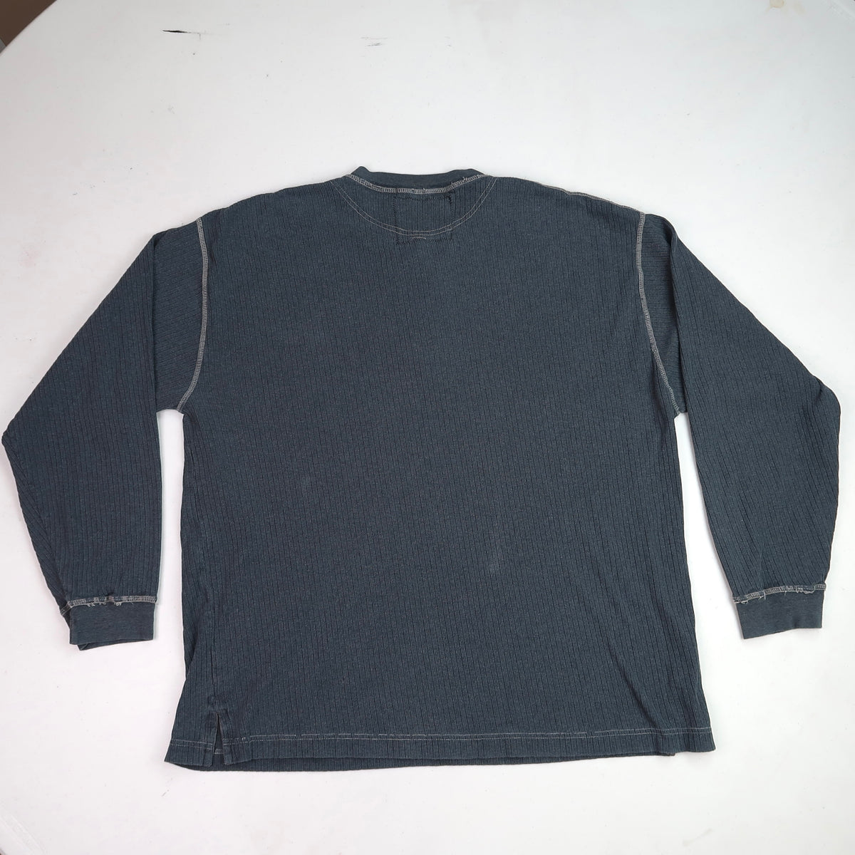 "I See All" (Eye Spiral) Navy Button Long Sleeve - XL