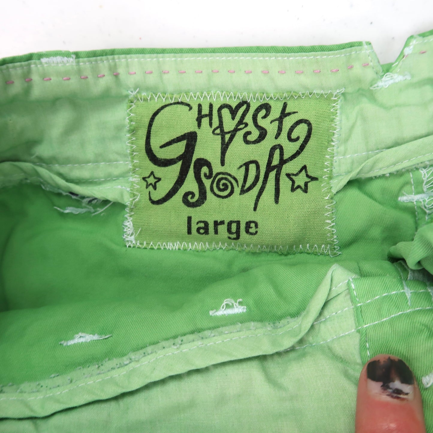 "Weeping Butterfly" Apple Green Skort - Large