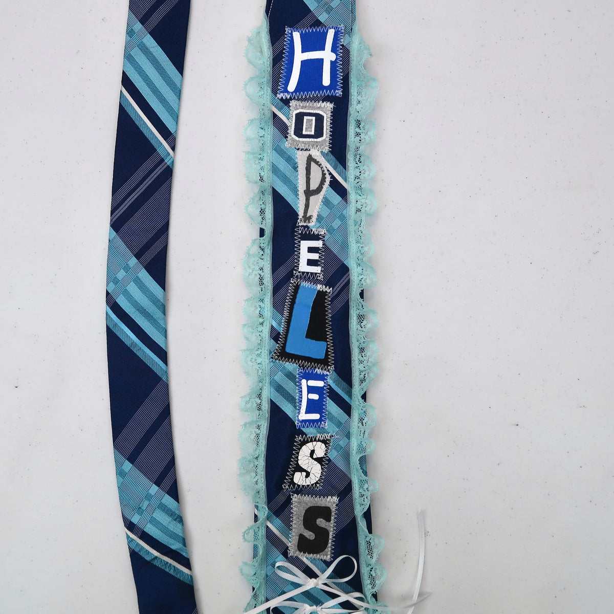 1OF1 “Hopeless” Blue Patchwork Tie