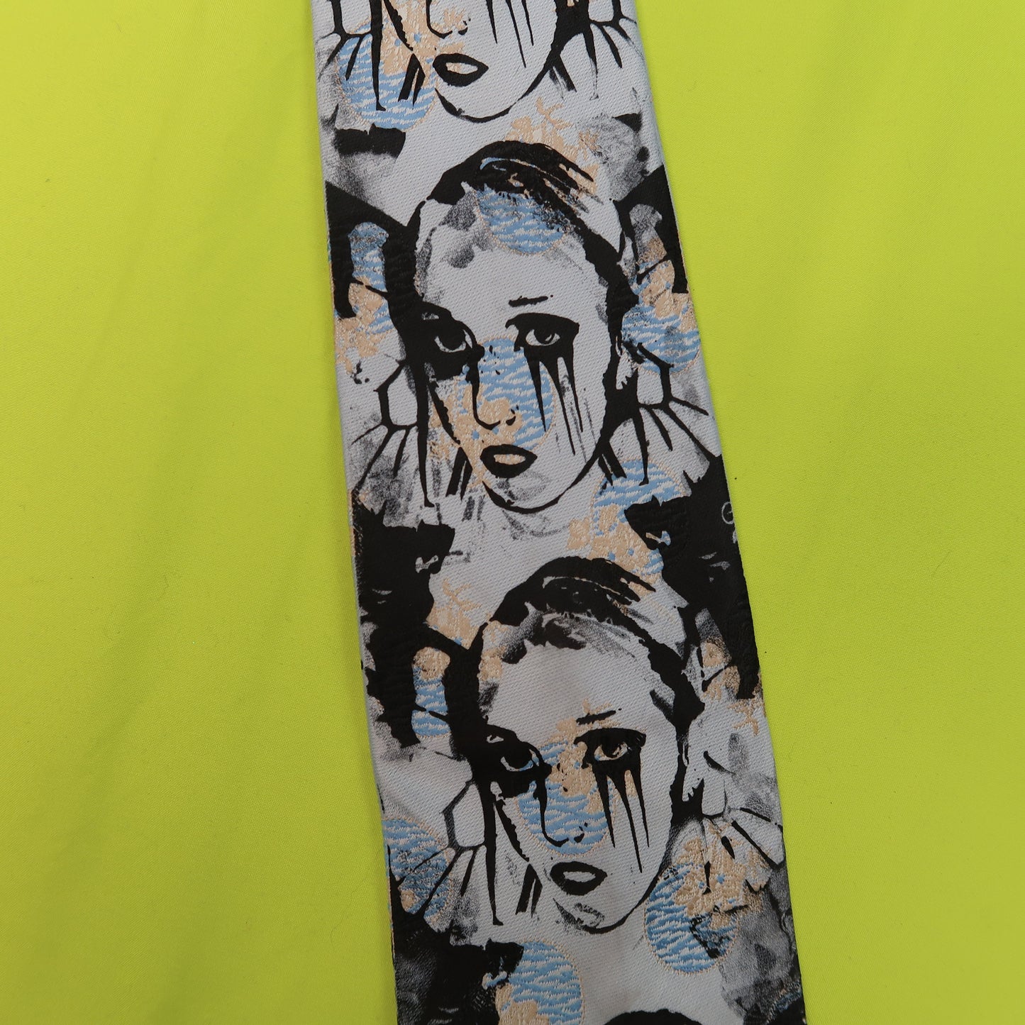“Weeping Butterfly" Blue Floral Tie