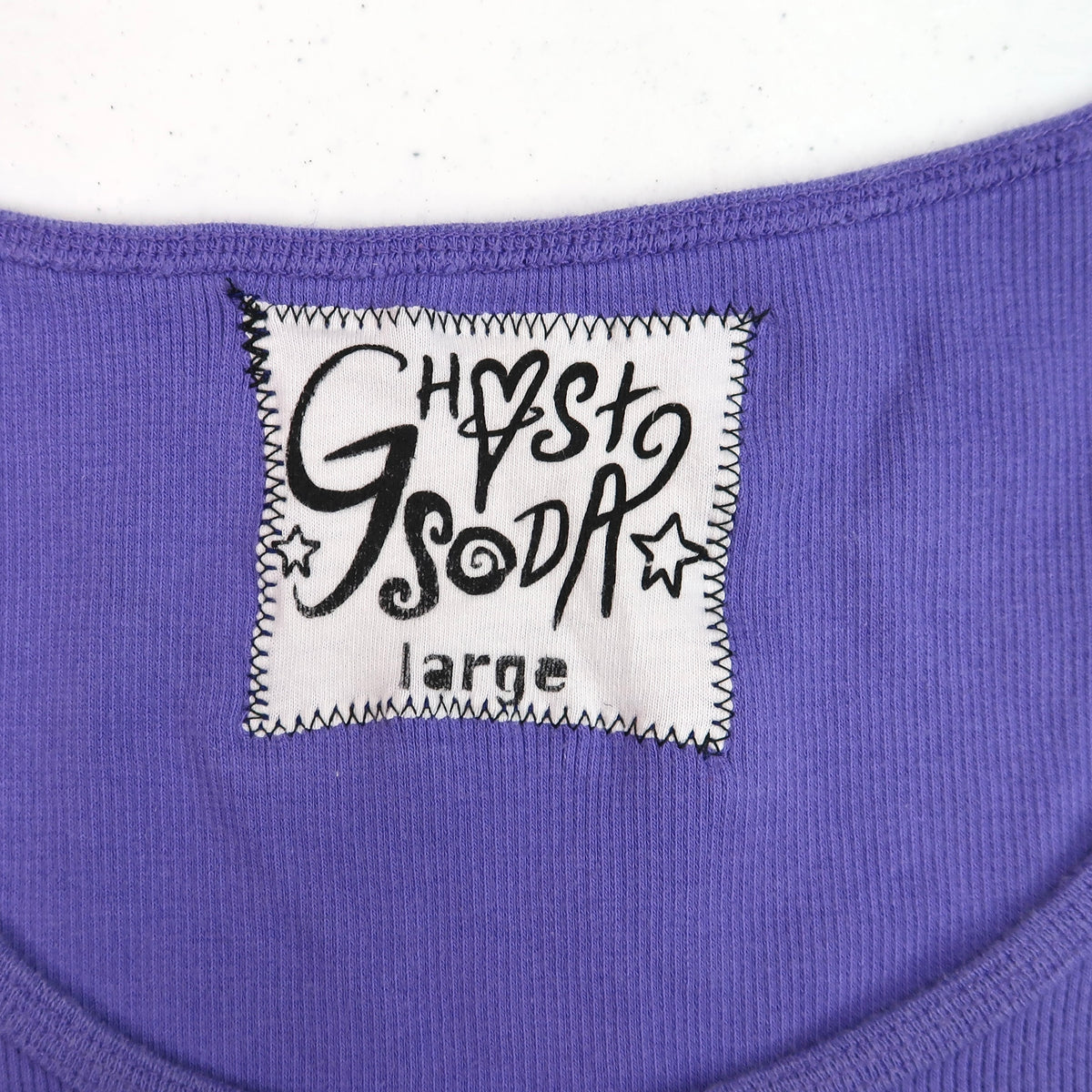 "I Love Spiders" Purple Ribbed Tank - Large