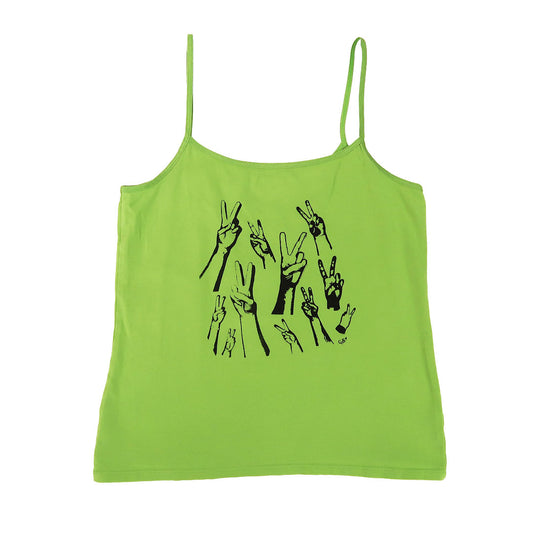 "Peacekeeper" Apple Green Tank Top - Medium