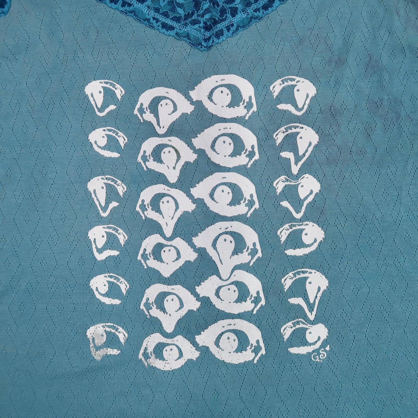 "Melted Visions" Blue Lace Tank - 3XL