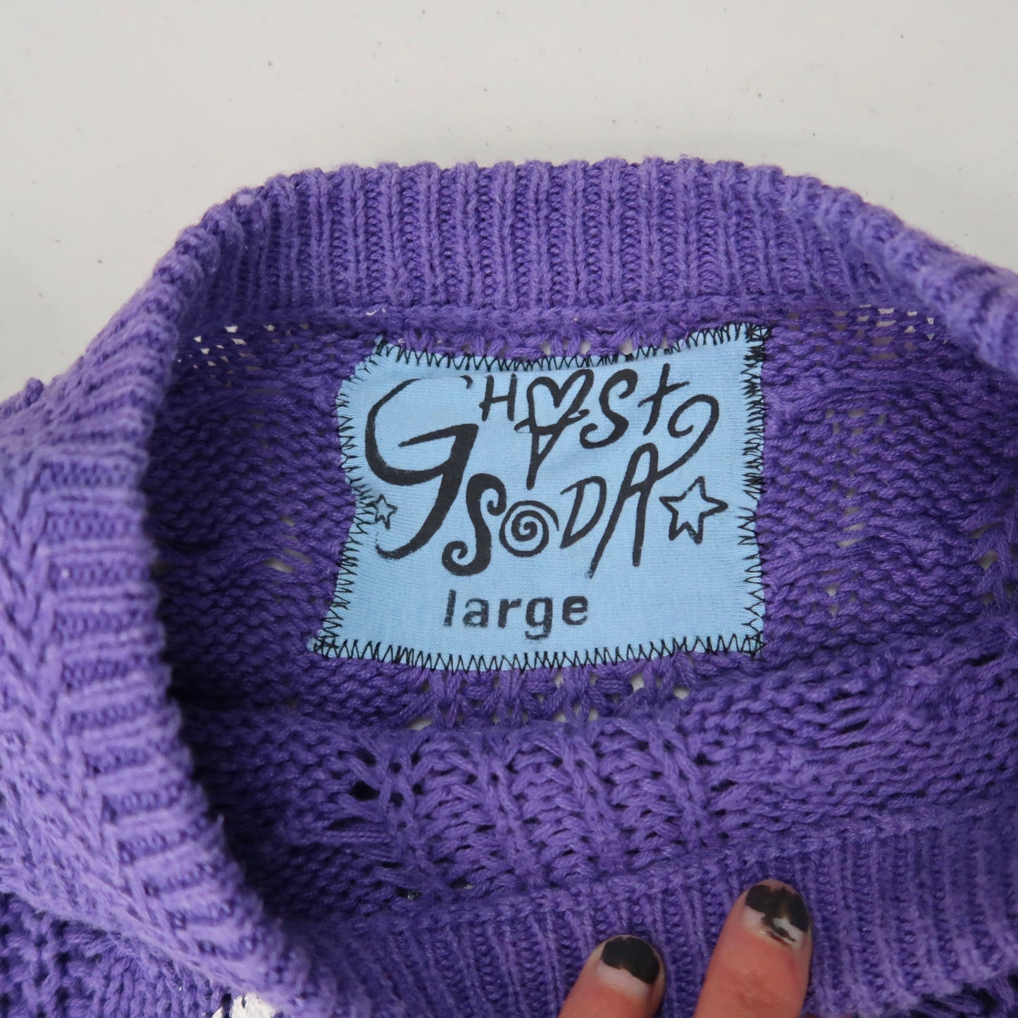 "I See All (Eye Spiral)" Purple Sweater - Large