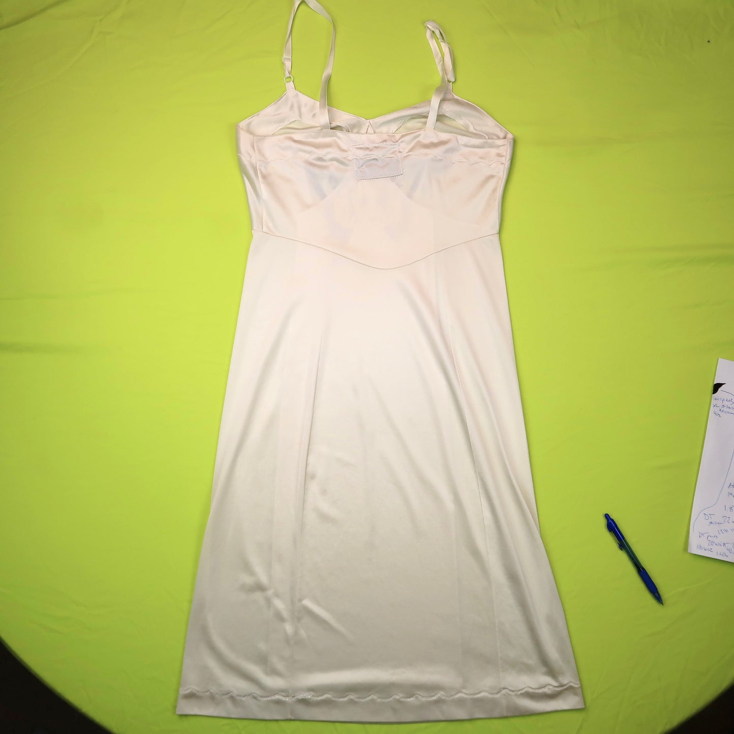 “Weeping Butterfly" Off-White Slip Dress - Small