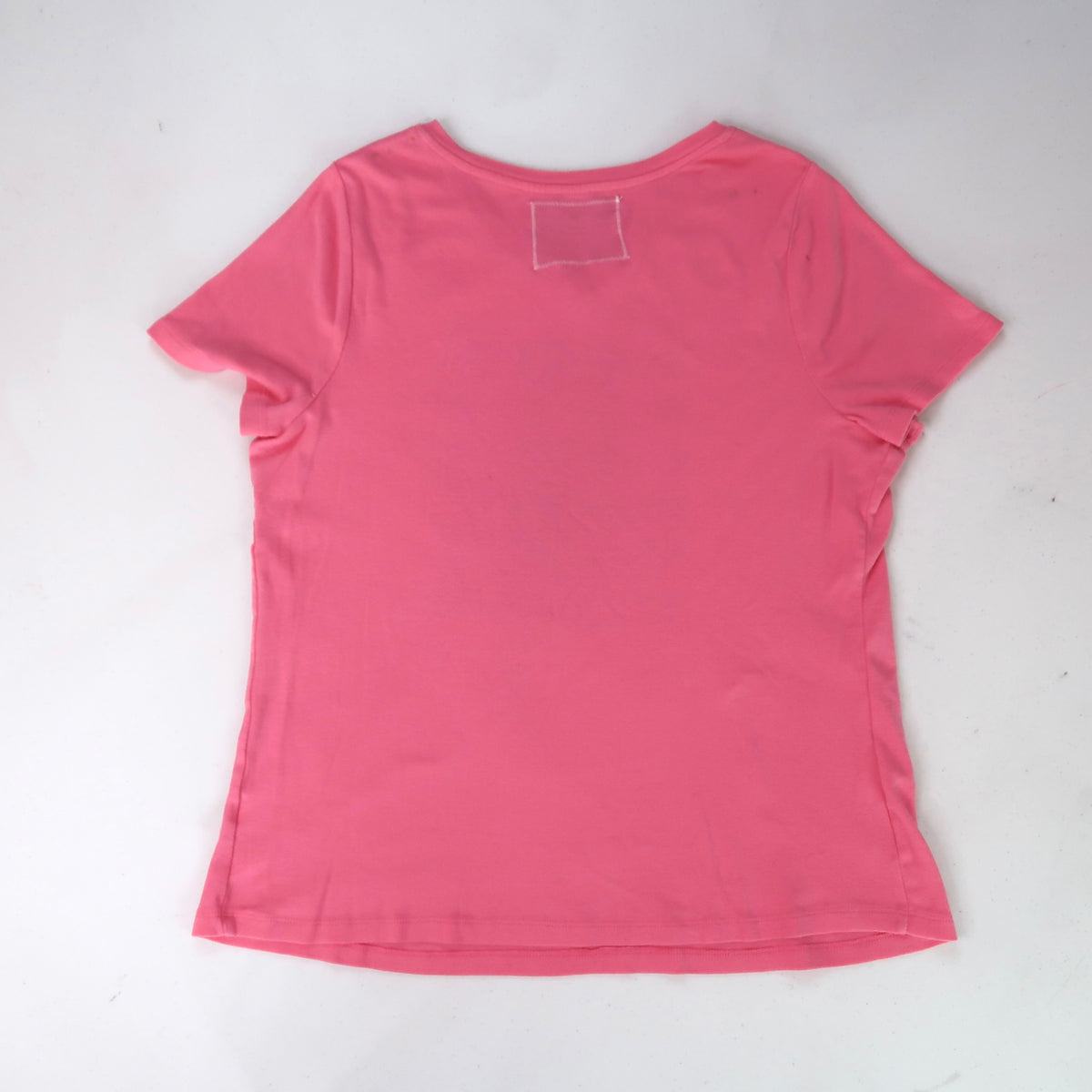 "Melted Visions" Pink V-Neck Shirt - XL