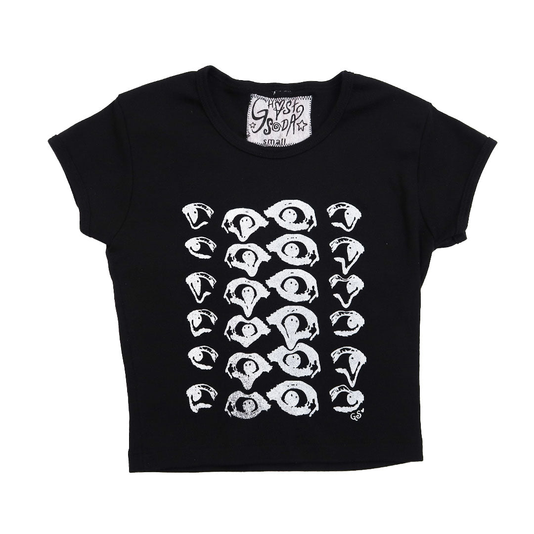 "Melted Visions" Black Baby Tee