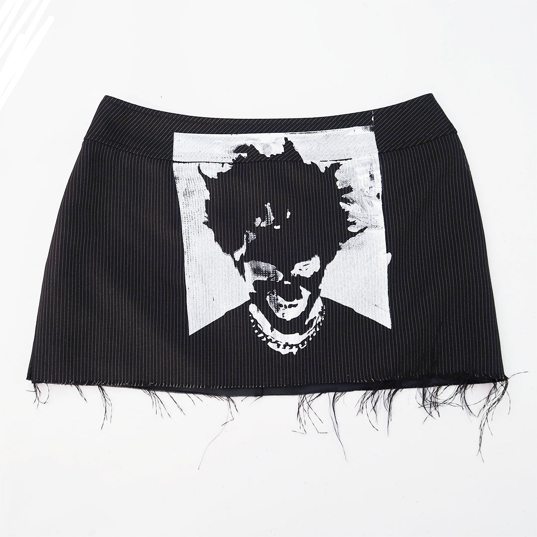 "ROBPAT SKIRT" Ghost Soda Pinstripe Skirt - Small