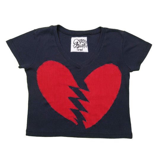 1OF1 “Heartbroken” Patchwork Crop Top - Large