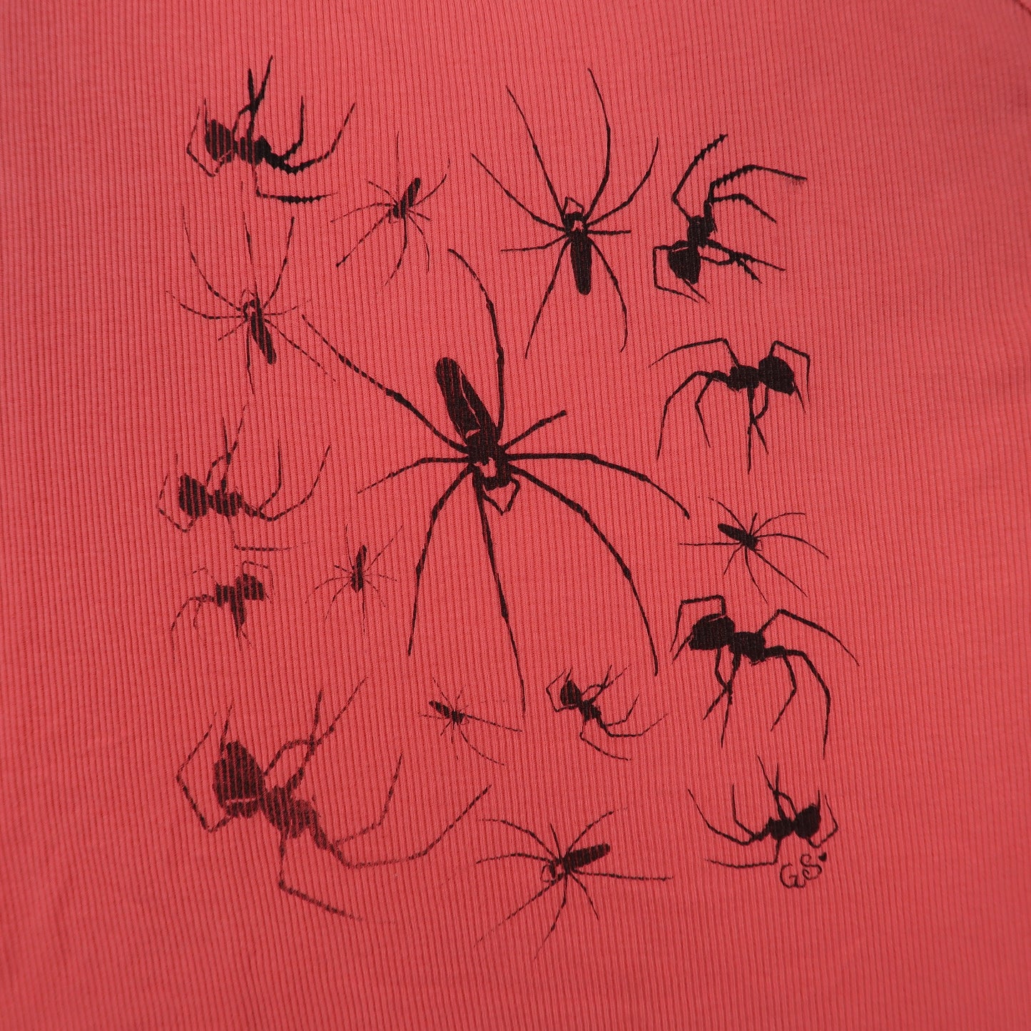 “I Love Spiders” Pink Tank Top - XL