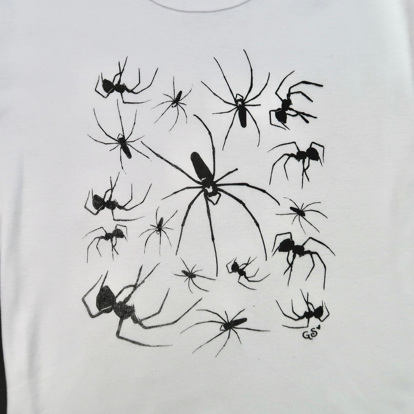 "I Love Spiders" White Baby Tee