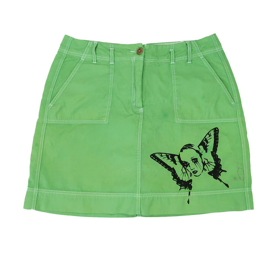 "Weeping Butterfly" Apple Green Skort - Large