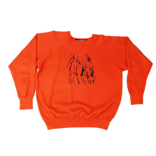"Peacekeeper" Orange Sweatshirt - Small