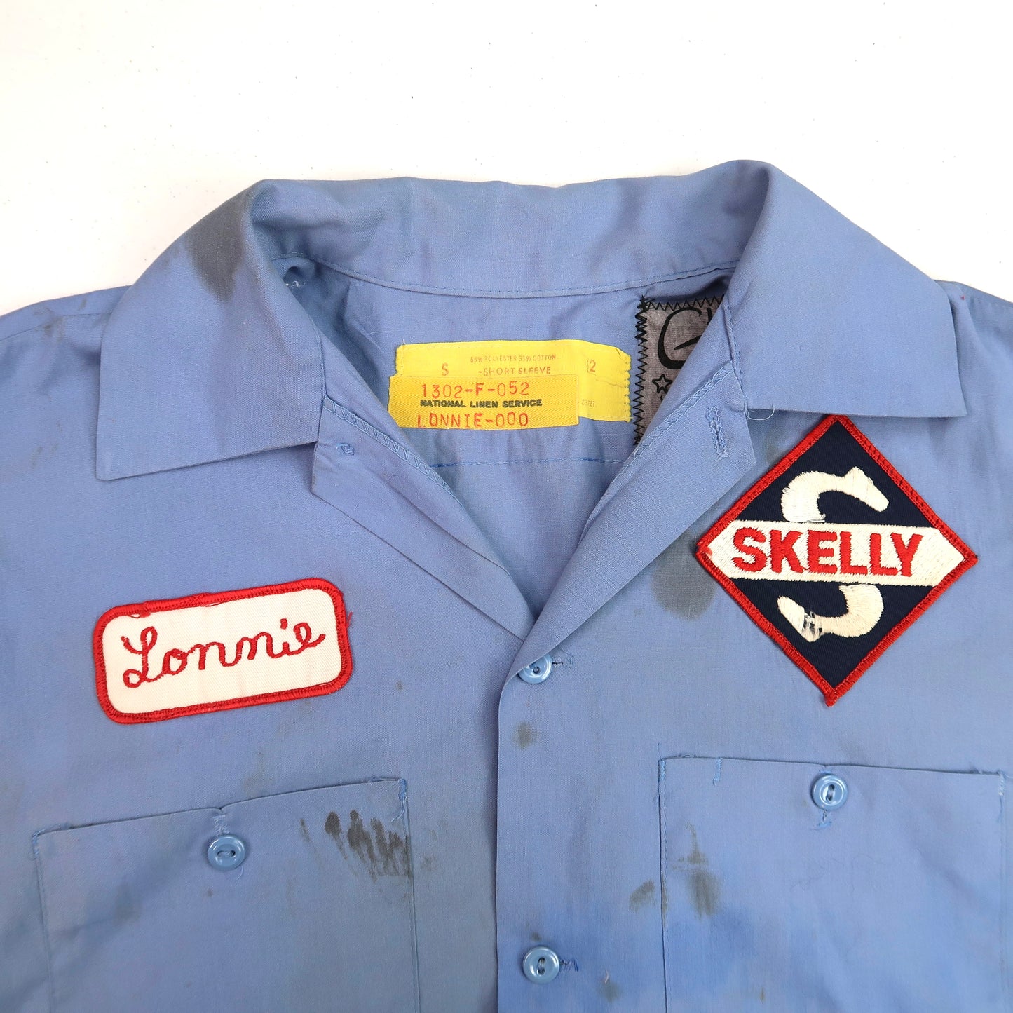 "Melted Visions" Vintage 80s Mechanic Button Up - Small