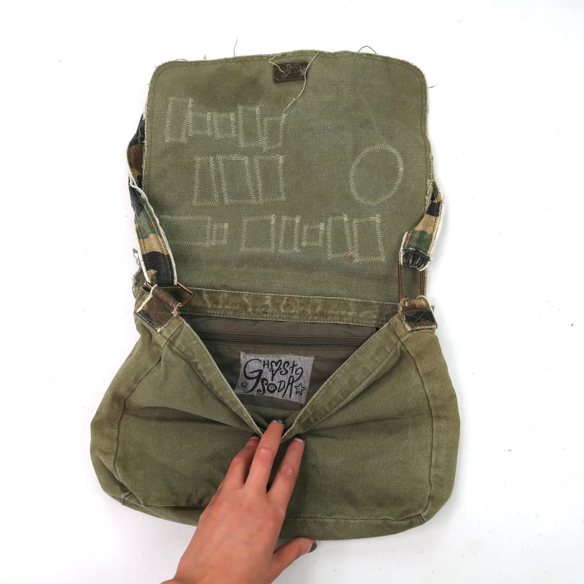 1OF1 "GO TOUCH SUM GRASS" ARMY BAG