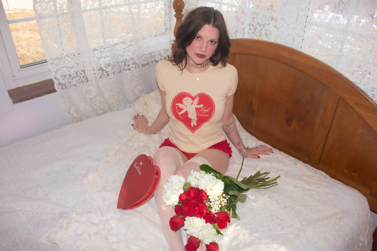 "Hopeful Romantic" Baby Tee