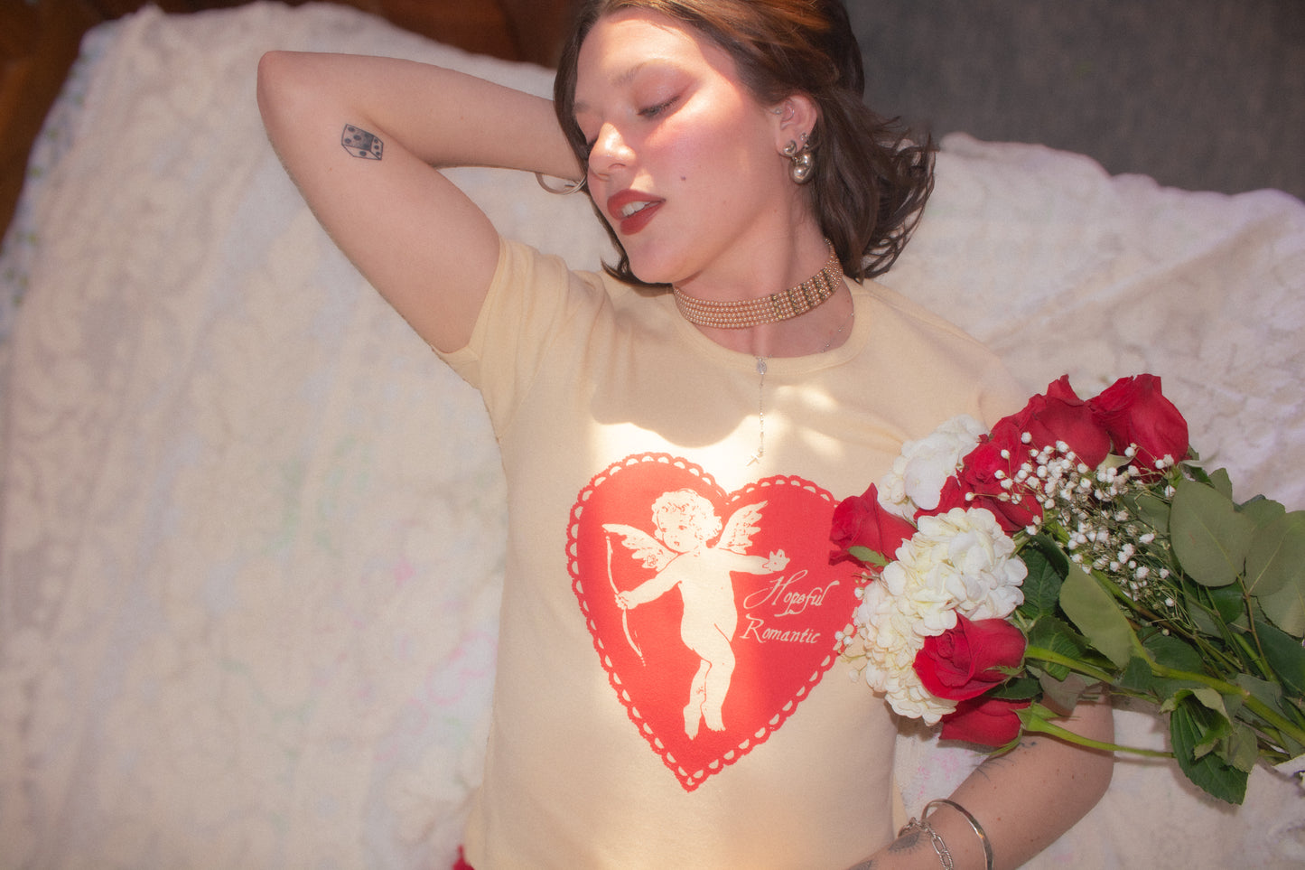 "Hopeful Romantic" Baby Tee