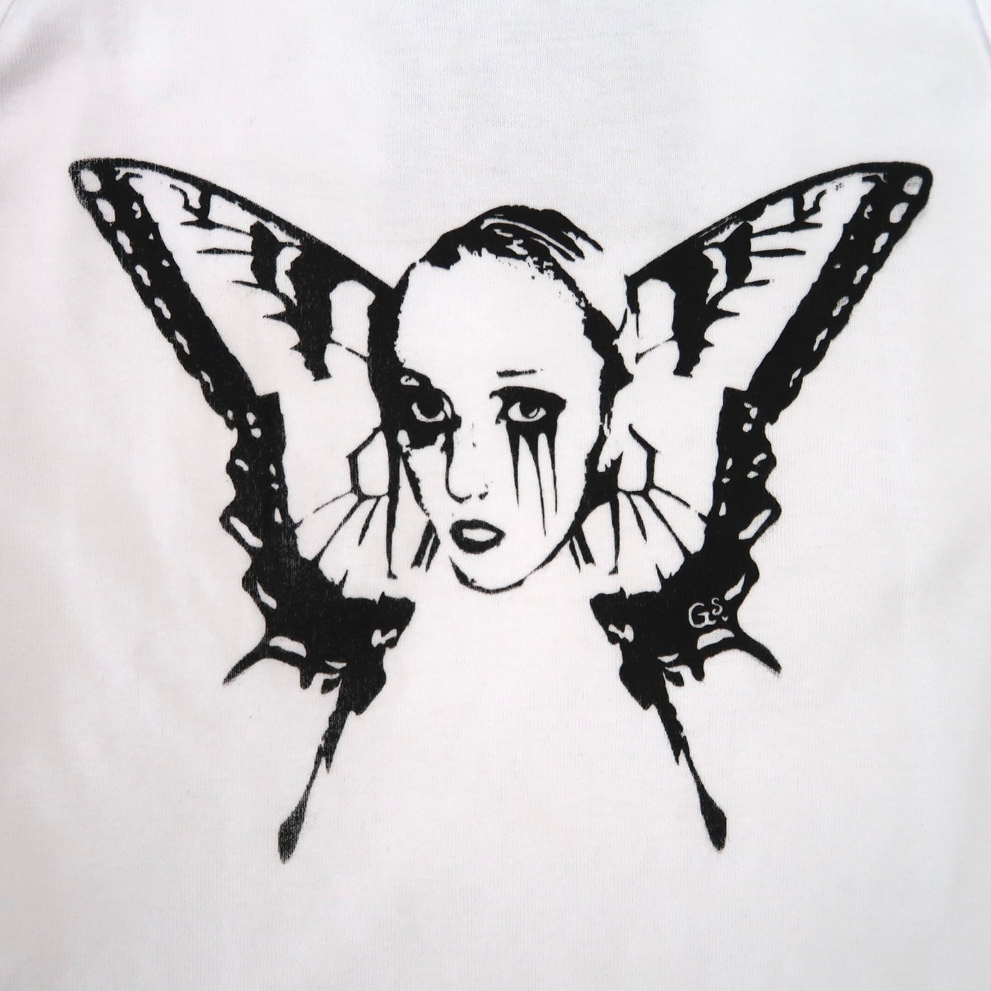 (MISPRINTS) "Weeping Butterfly" White Tank Top
