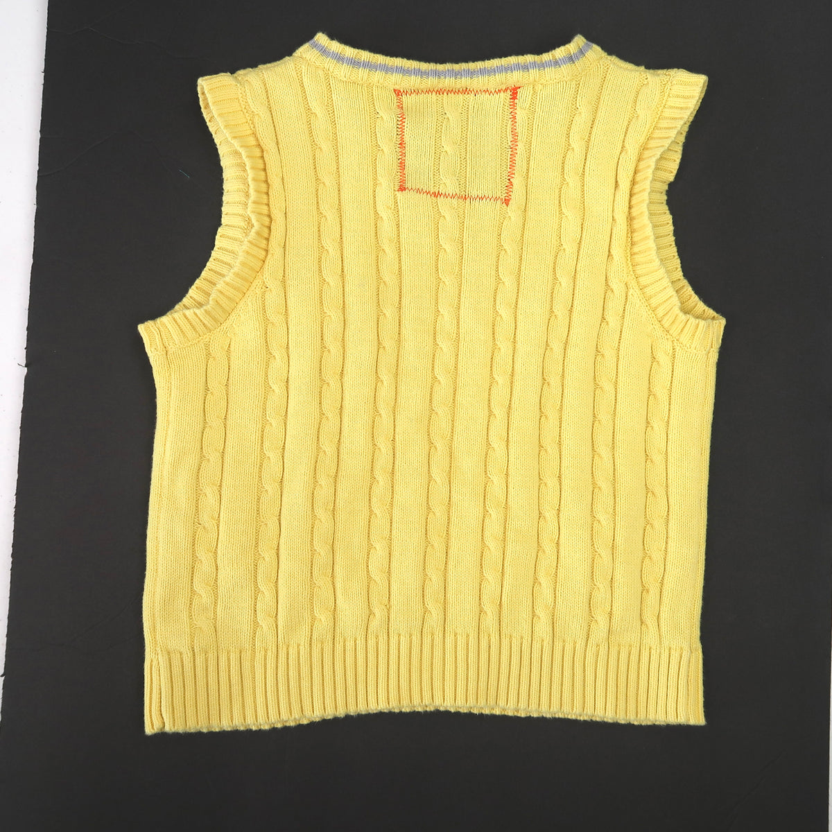 "Pain is Far Away" Patchwork Sweater Vest - Small