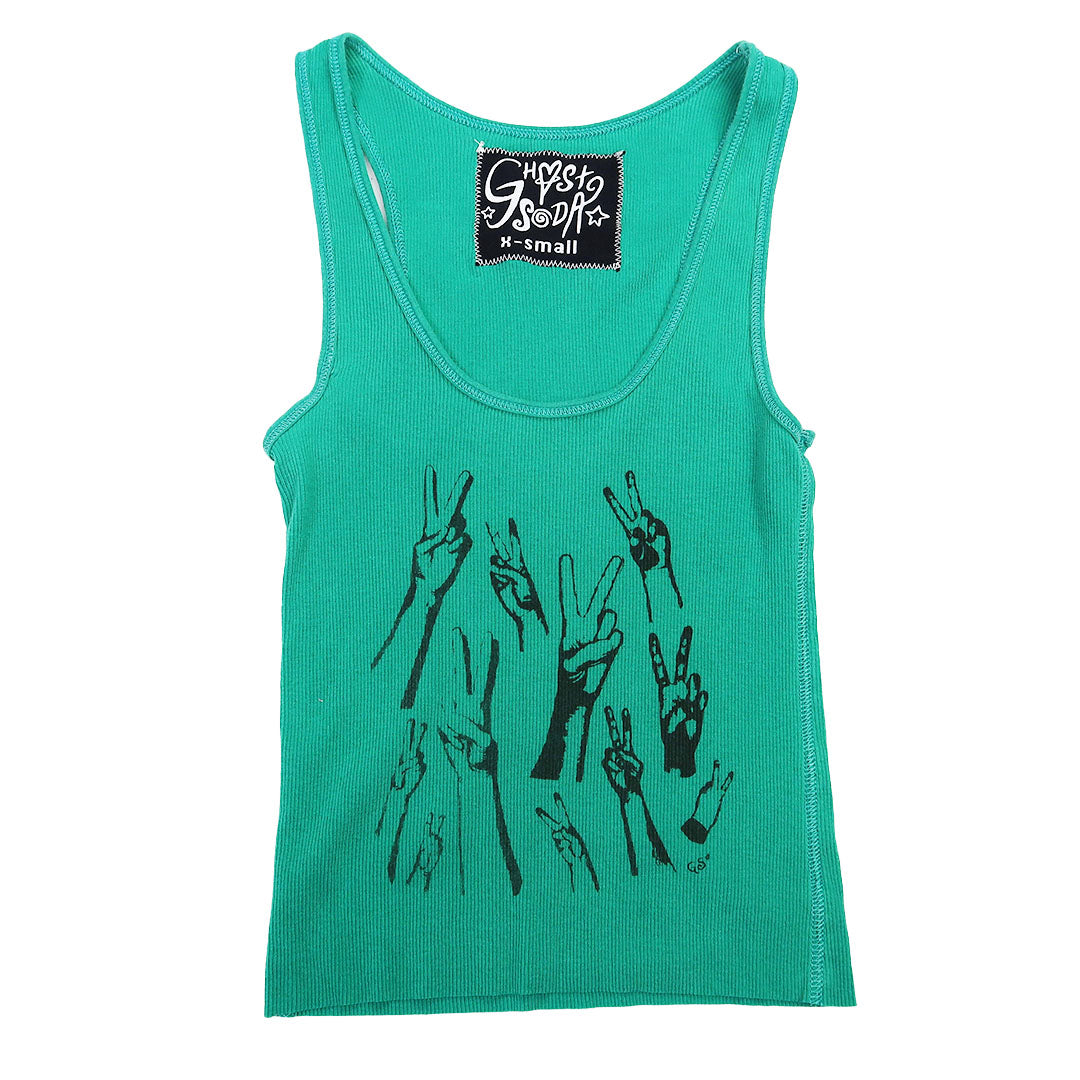 "Peacekeeper" Teal Tank Top - X-Small