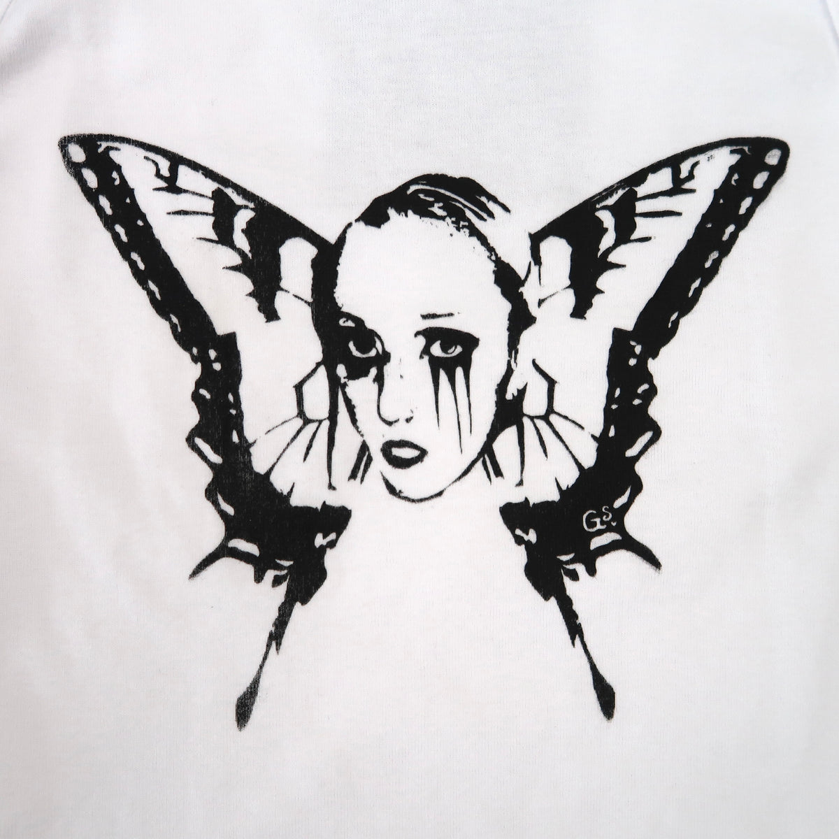 "Weeping Butterfly" White Tank Top