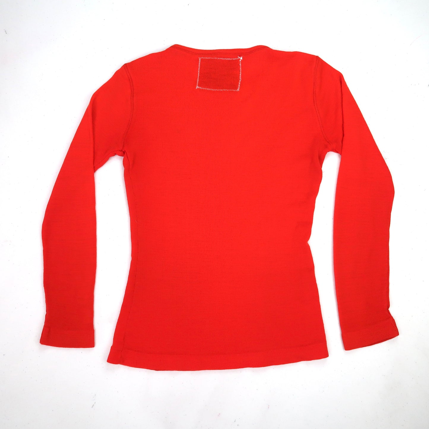 "Cobweb Club" Bright Red Long Sleeve Top - Small