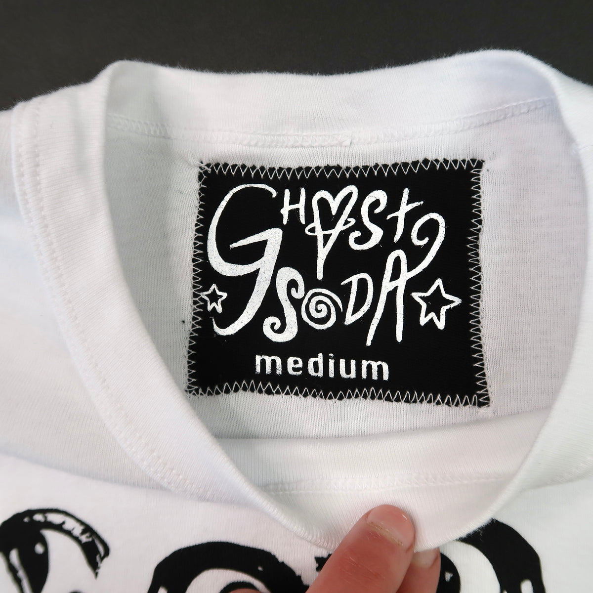 "Melted Visions" White Baby Tee