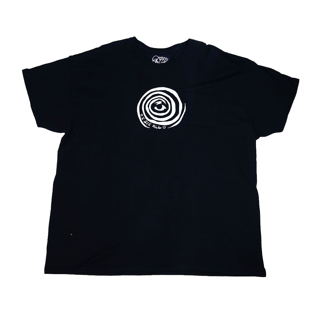 "I See All (Eye Spiral)" Black T-shirt - XXXL