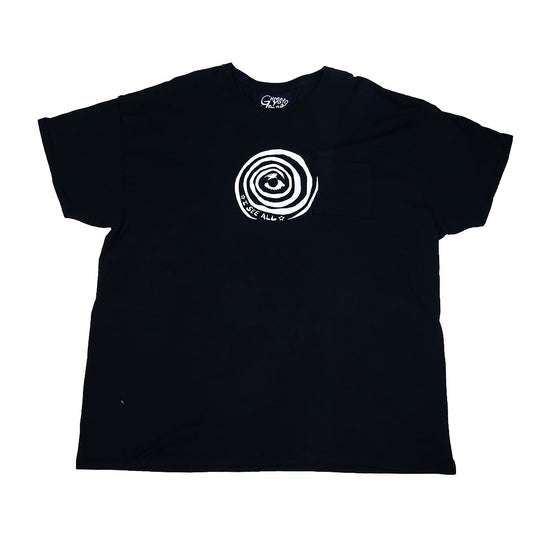 "I See All (Eye Spiral)" Black T-shirt - XXXL