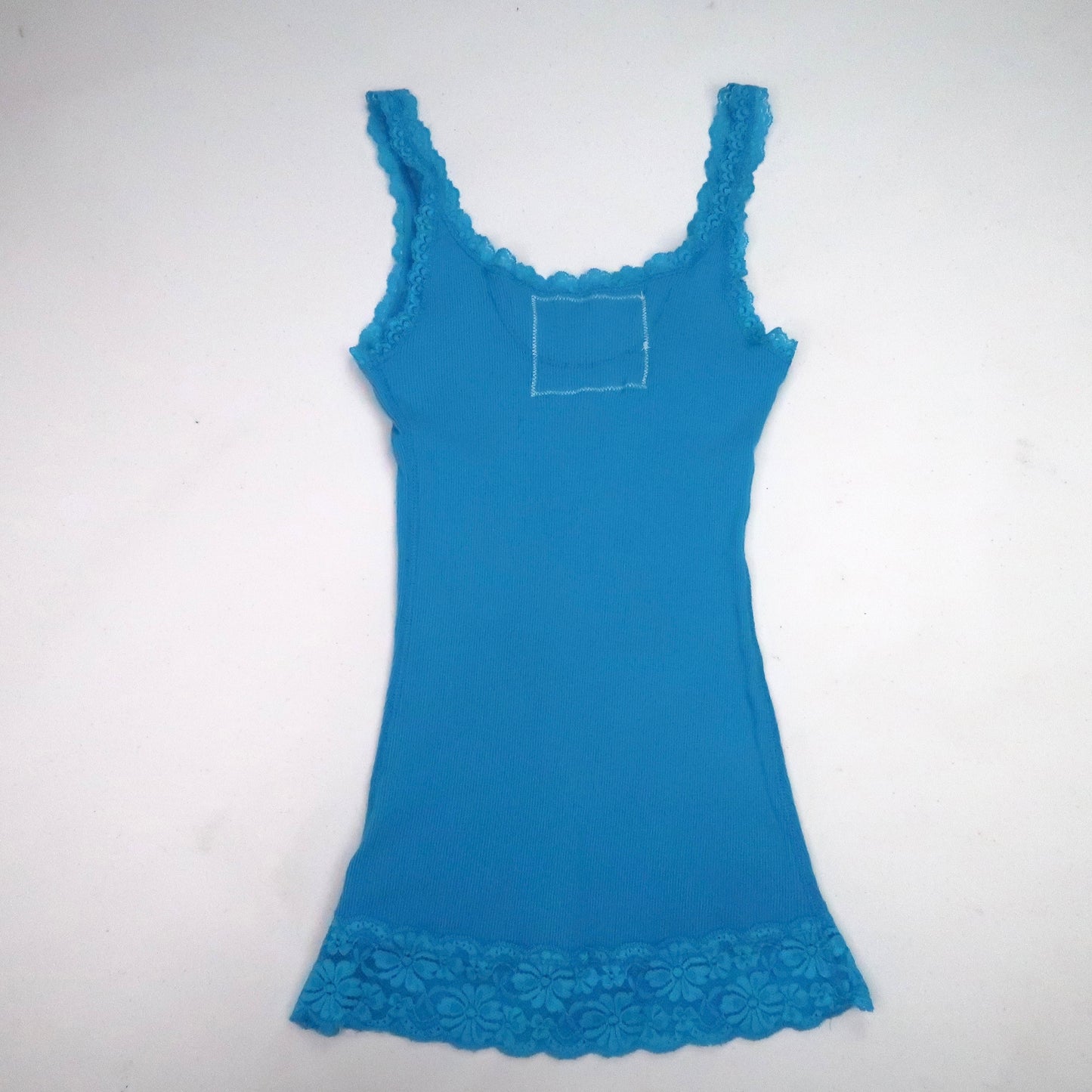 "Peacekeeper" Lace Blue Tank Top - Small