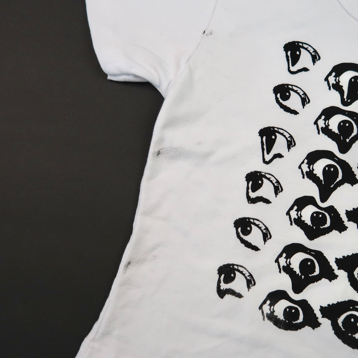 MISPRINT "Melted Visions" Crop Top in White