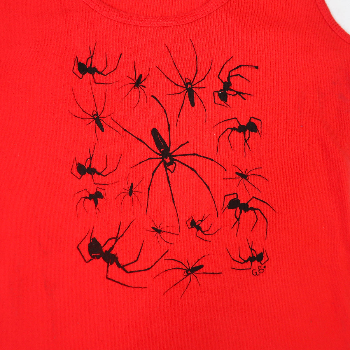 "I Love Spiders" Red Tank Top - XL