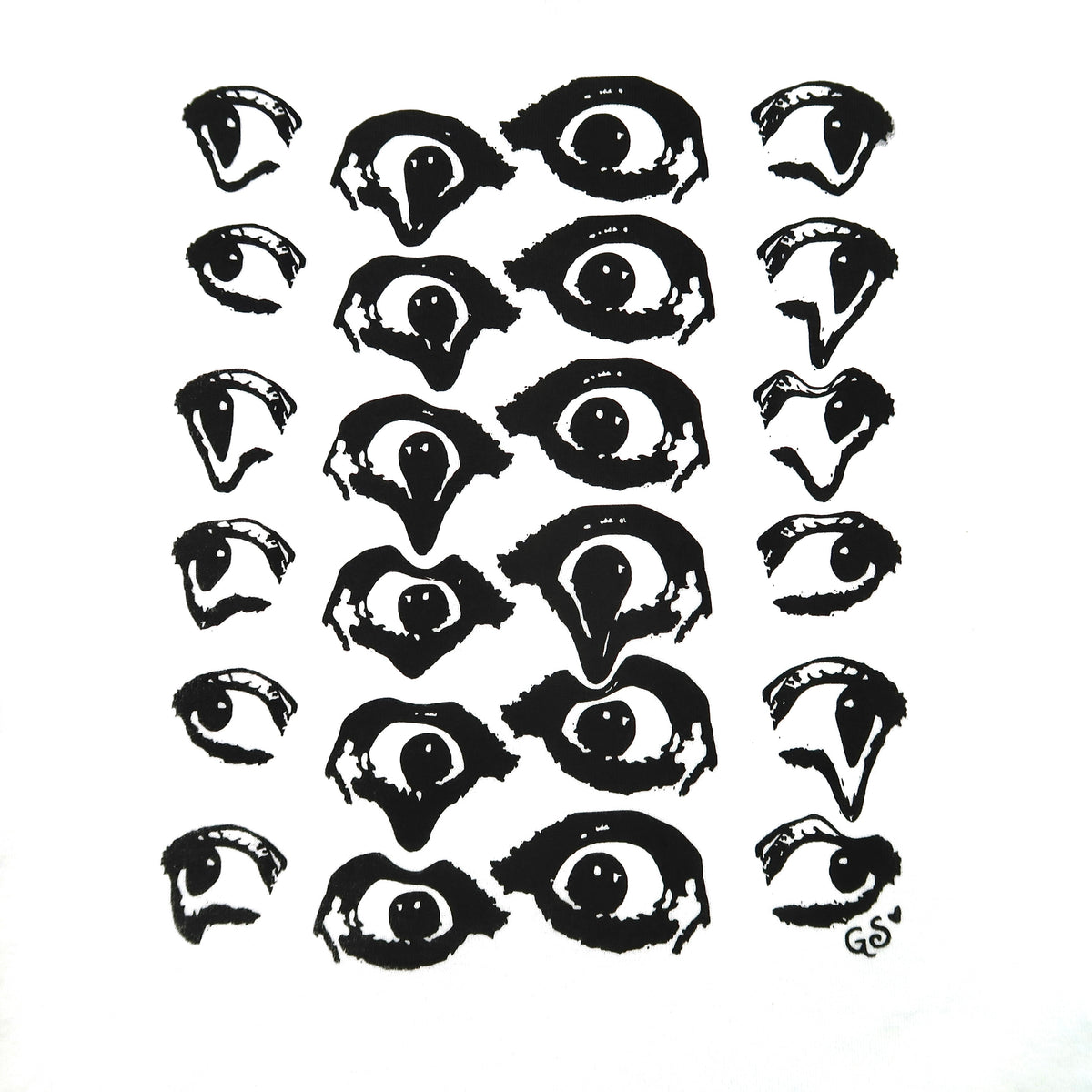 "Melted Visions" White Baby Tee