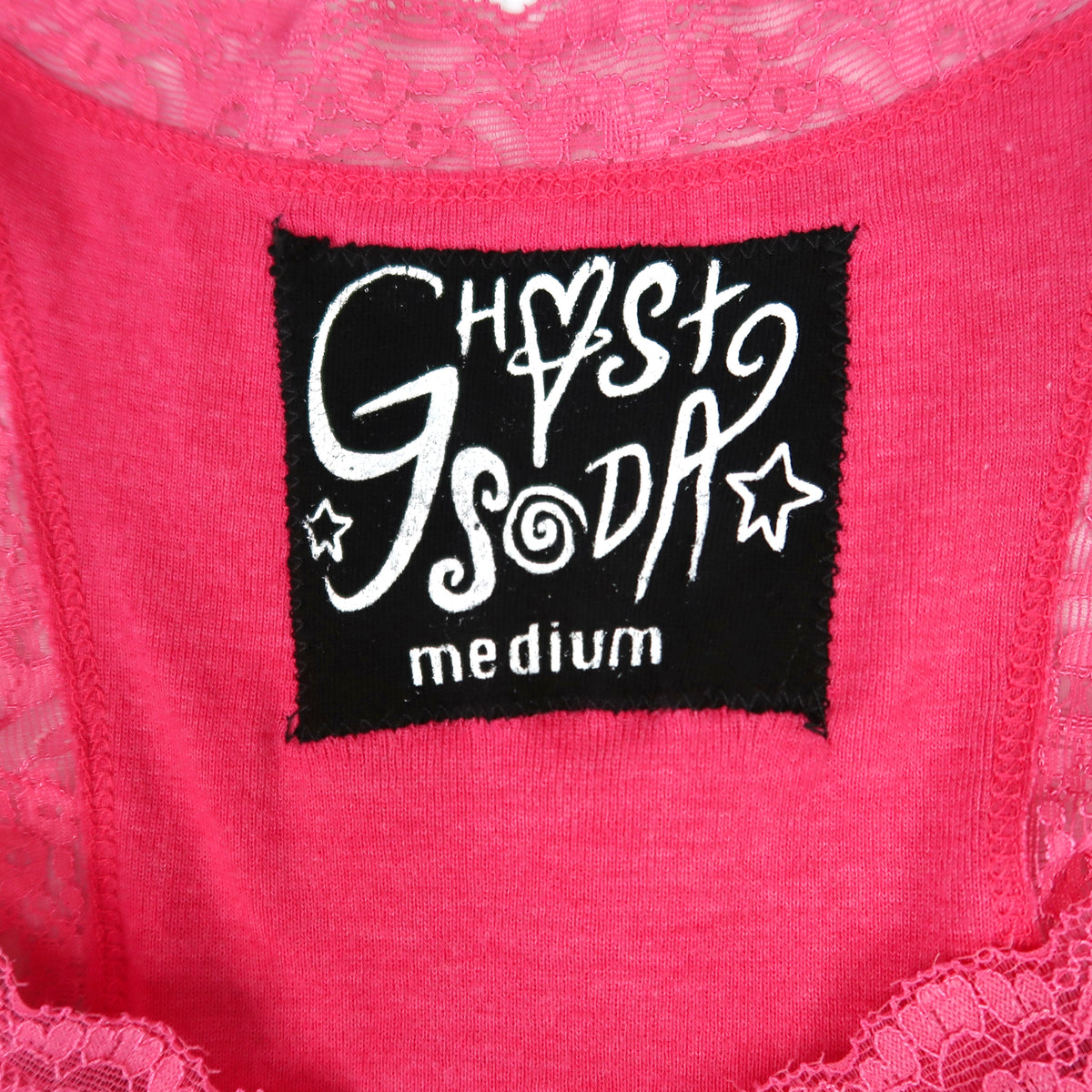 "I Love Spiders" Pink Lace Tank - Medium