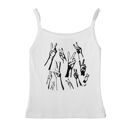 "Peacekeeper" Tank Top in White