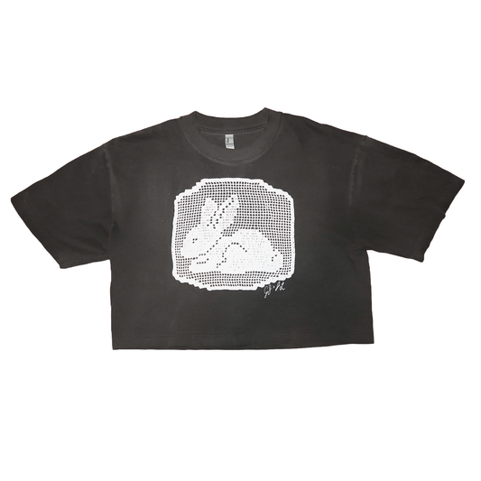 "Bunny Doily" Crop Top - Jamie Lerner x Ghost Soda Collab