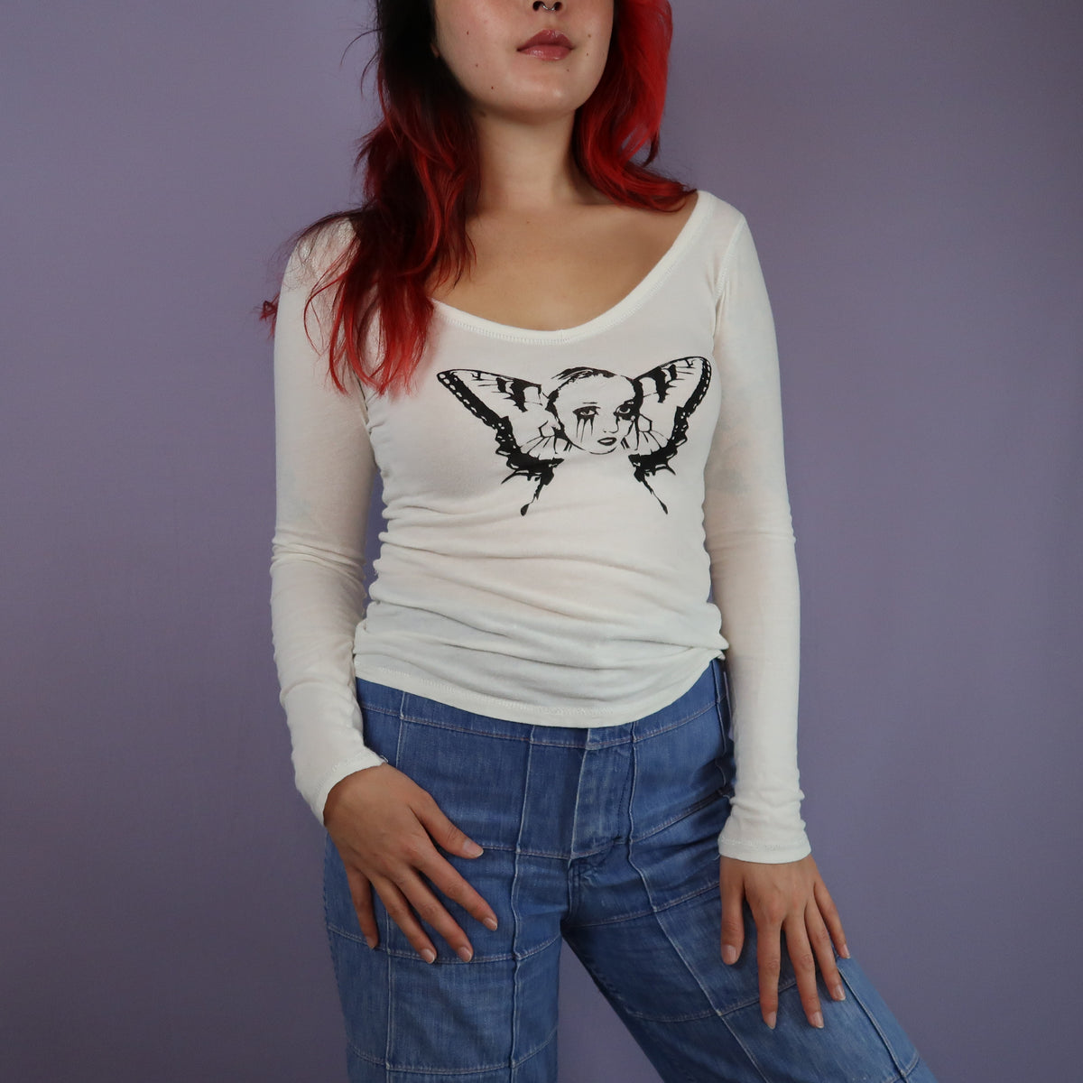 "Weeping Butterfly" Long Sleeve Shirt - Medium